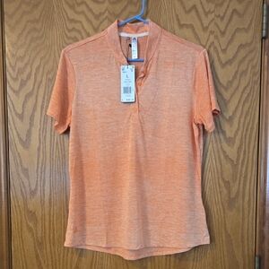 Adidas Orange Fitted Polo Shirt